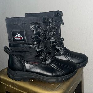 Nortiv8 Women's Black Winter & Rain Boots